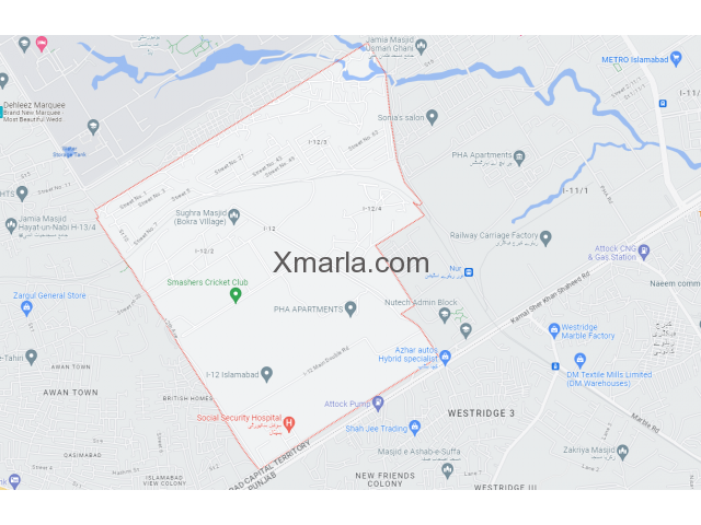 Plots for sale in CDA Sector I-12 Islamabad