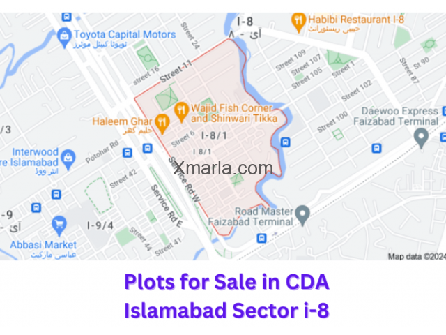 10 Marla Plots for Sale in CDA Sector I-8