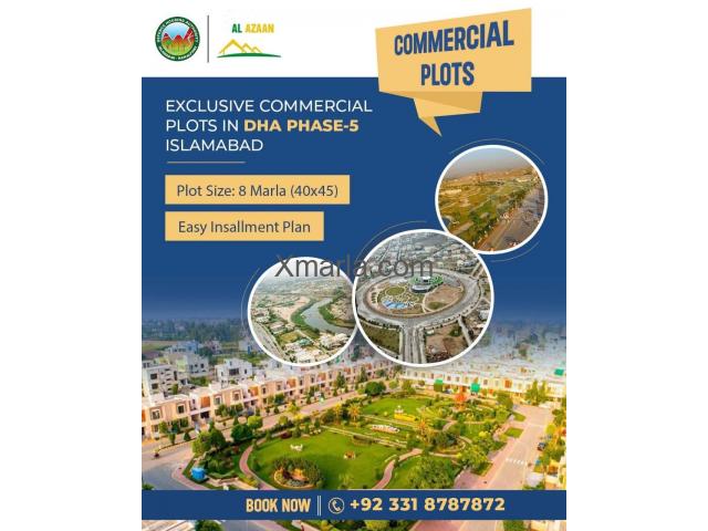 8 Marla Prime Commercial Plots for sale  in DHA Phase-5, Islamabad