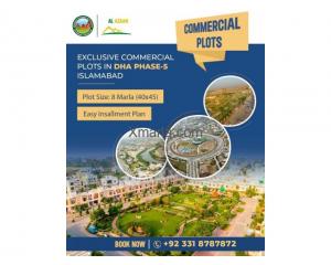 8 Marla Prime Commercial Plots for sale  in DHA Phase-5, Islamabad