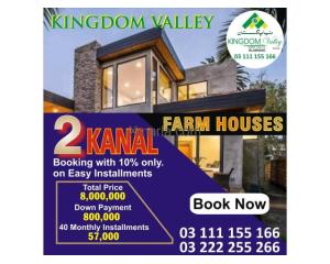 Kingdom Valley 2 Kanal Farm House for sale