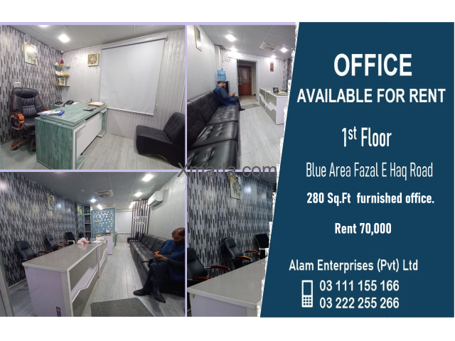 Blue area islamabad Furnished office available for rent Blue area islamabad Furnished office available for rent