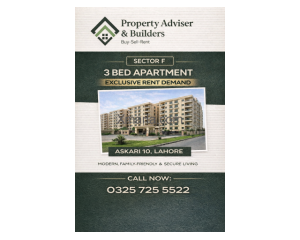 3 Bed Apartment for Rent – Askari 10, Sector F