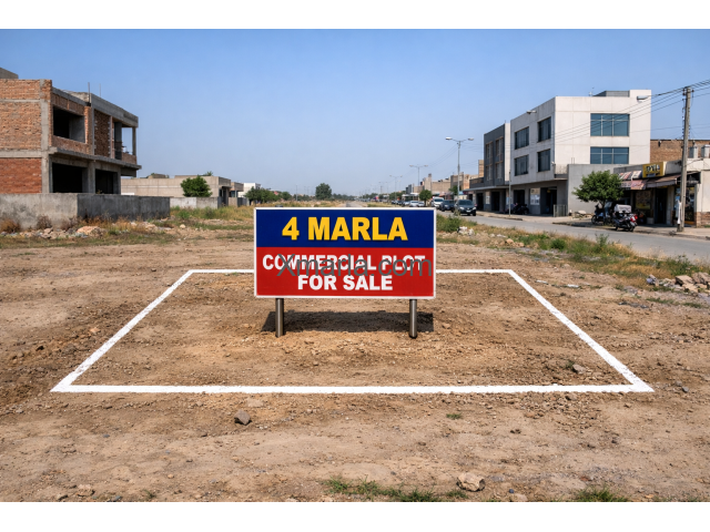 ???? 4 Marla Commercial Plot on Main Location phase 6 DHA Lahore – Perfect for Business!
